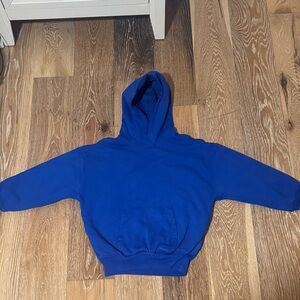 Blue Yeezy Gap hoodie